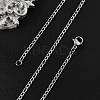 Non-Tarnish 304 Stainless Steel Figaro Chain Necklaces STAS-K168-02P-4