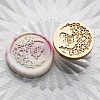 Golden Plated Brass Wax Sealing Stamp Head KK-K363-01G-03-1