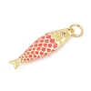 Brass with Cubic Zirconia Pendants X-KK-G522-43G-02-2