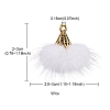 Faux Mink Fur Tassel Pendant Decorations FIND-YW0002-24D-4