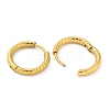 Ion Plating(IP) 304 Stainless Steel Twist Rope Huggie Hoop Earrings EJEW-G374-01C-G-2