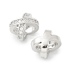 Brass Micro Pave Cubic Zirconia Beads KK-P297-06P-2