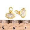 Brass Pave Cubic Zirconia Charms CU-CBA3D67-11G-01-3