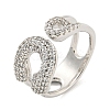 Brass Micro Pave Clear Cubic Zirconia Cuff Ring RJEW-Z035-04P-1