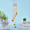 Flower Round Glass Beads Tassel Hanging Suncatchers for Window Garden Outdoor Decoration HJEW-WH20020-007A-3