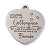 Non-Tarnish 201 Stainless Steel Pendants STAS-L079-25P-06-1