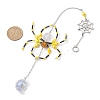 Spider Glass Beaded Hanging Ornaments HJEW-TA00172-01-3