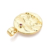 Brass Micro Pave Cubic Zirconia Pendants KK-T070-37G-2