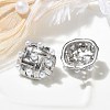 304 Stainless Steel knit Stud Earrings EJEW-B108-08P-3