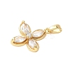 Brass Micro Pave Cubic Zirconia Pendants X-KK-D357-14B-G-2