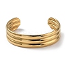 Ion Plating(IP) 304 Stainless Steel Cuff Bangles for Women BJEW-Z078-15G-2