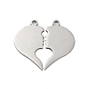 Anti-Tarnish 201 Stainless Steel Pendants STAS-R002-20P-1