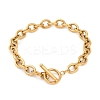 304 Stainless Steel Chain Bracelets for Women LS-BJEW-Z106-03G-2