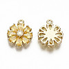 Real 18K Gold Plated Brass Micro Pave Cubic Zirconia Pendants KK-S360-043D-NF-2