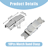 10Pcs 201 Stainless Steel Watch Band Clasps STAS-DC0015-89-2