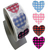 Heart with Tartan Paper Stickers HEAR-PW0001-174-1