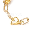 Handmade Porcelain & Alloy Beaded Charm Bracelets BJEW-JB13314-4
