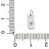 Five Elements Theme Brass Micro Pave Clear Cubic Zirconia Charms KK-F934-02B-P-3