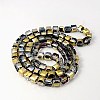 Electorplated Glass Beads EGLA-E006-3E-2