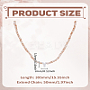 1Pc Glass Rondelle Beaded Necklaces NJEW-LP0007-23Y-2