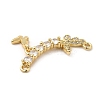 Eco-Friendly Rack Plating Brass Micro Pave Cubic Zirconia Pendants KK-F847-07G-3