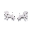304 Stainless Steel Puppy Links connectors STAS-CJ0001-15-4