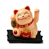 Plastic Solar Powered Japanese Lucky Cat Figurines LS-DJEW-K023-01B-2