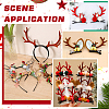 36Pcs 2 Styles Velvet and Plastic Antler Snowman Hand Branch FIND-GF0007-09A-5