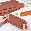 Oval PU Leather Knitting Crochet Bags Nail Bottom Shaper Pad DIY-PH0008-30-3