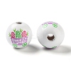 Easter Theme Printed Wood European Beads LS-WOOD-M010-02D-2