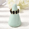 Oval 304 Stainless Steel Open Cuff Rings for Women RJEW-A091-12G-1
