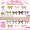 42Pcs 7 Colors Polyester Cloth Patches PATC-FG0003-15-2