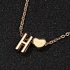 Alloy Letter Heart Pendant Necklaces for Women NJEW-FS0001-09H-1