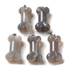 Natural Grey Agate Pendants G-K353-02P-05-1