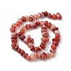 Natural Dyed Red Agate Nuggets Beads Strands G-J337-03A-3