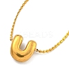 304 Stainless Steel Micro Pave Cubic Zirconia Pendant Necklaces NJEW-H017-01G-U-1