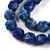 Dyed Natural Sesame Jasper Beads Strands G-T139-8mm-47G-3