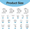 16Pcs 16 Styles 201 Stainless Steel Etched Metal Embellishments Connector Charms STAS-TA0003-39-3