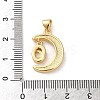 Brass Micro Pave Clear Cubic Zirconia Pendants KK-A221-18A-G-3