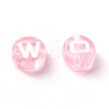 Transparent Pink Acrylic Beads TACR-YW0001-08K-4