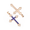 Enamel Pendants PALLOY-P172-070G-03-2
