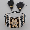 Friendship Rhombus Loom Pattern Miyuki Seed Beads Bracelets for Women BJEW-A121-46-4