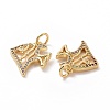 Brass Cubic Zirconia Pendants ZIRC-I062-17G-3