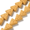 Triangle Dyed Natural Lava Rock Beads Strands G-O126-04A-08-1