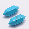 Dyed Faceted No Hole Howlite Beads G-K034-20mm-03-1
