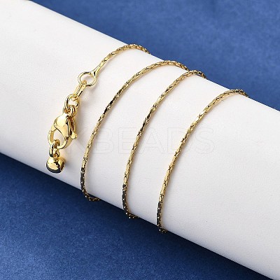 1MM Brass Boston Link Chain Adjustable Slider Necklaces NJEW-M108-31G-1