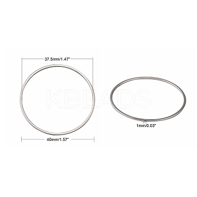 Tarnish Resistant 304 Stainless Steel Linking Ring X-STAS-T047-15C-1