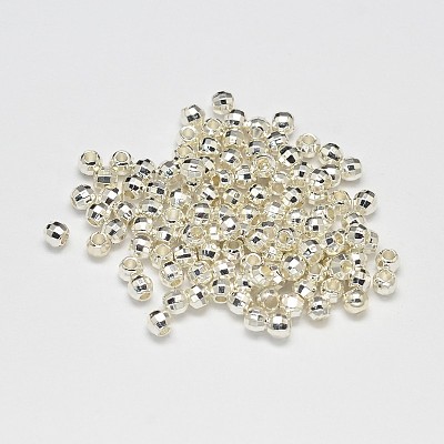 PVD Vacuum Plating Brass Round Faceted Spacer Beads KK-I598-26S-RS-1