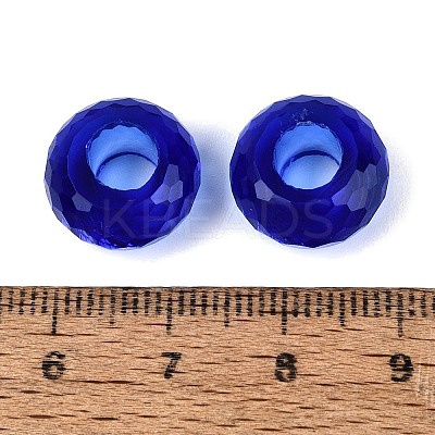 Transparent Glass European Beads GPDL-Q024-14mm-A03-1