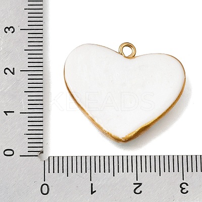Handmade Porcelain & 304 Stainless Steel Pendants STAS-Z207-02G-01-1